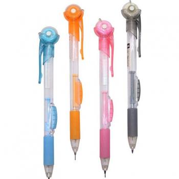 4 Pcs Transparent Mechanical Pencil Set with 0.7 Mm Lead and Eraser