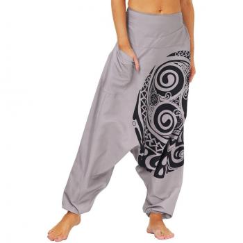 Pantalon sarouel élastique pour yoga