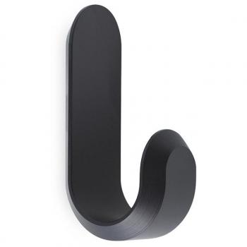 Curve Wandhaken Mini, matt schwarz (2er-Set)