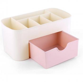 Caja organizadora de escritorio, 3 colores, para herramientas y maquillaje, 1 ud