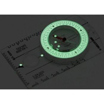 Brunton TruArc 8010 Classic Glow Baseplate Compass with Degrees & Mils