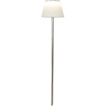 LED Solarleuchte Akku IP44 Edelstahl Weiß 90 cm Outdoor Stehlampe