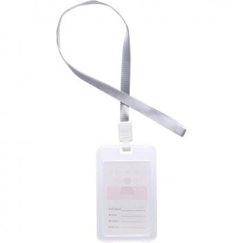 Double-Sided ID Card Holder - Clear Storage for Credit and Name Cards