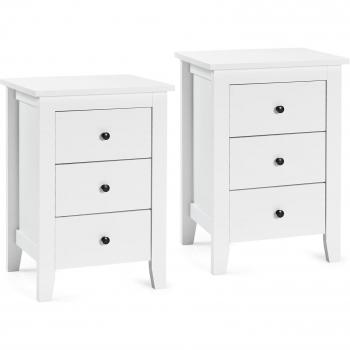 Set di 2 Comodini Moderni con Cassetti