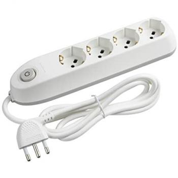 BTicino Multipresa, 4 prese universali, con cavo 1.5 m, bianco