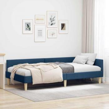 Letto Angolo Frame con Testiera Azzurra 90x190 cm