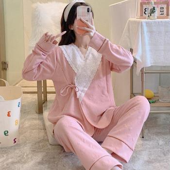 Baumwolle Jacquard Stillzeit Pyjama Anzug für Schwangere