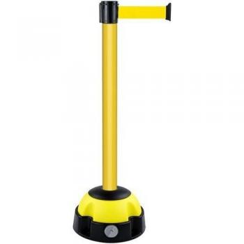 Poteau Sangle Jaune sur socle Balise