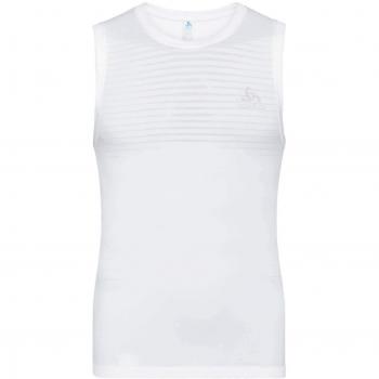 Maillot sans manches performance light Odlo BL Top Crew Neck Singlet pour homme en blanc (Taille FR: S)