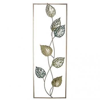 NTK-Collection Wanddekoobjekt Wanddeko Silhouette Blätter (Stück, 1 St), Wandbild Metall 3D-Optik