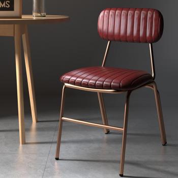 Set von 2 modernen Stühlen für das Esszimmer, Kunstleder in Weinrot