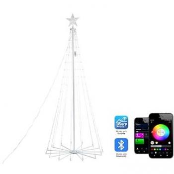 Beliani Sapin Lumineux 2024 – LED Multicolores, Télécommande App Ikamiut
