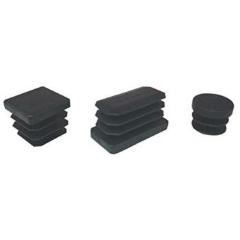Spilli rotondi in PVC nero 25 mm, 8 unità