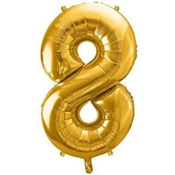 Ballon Aluminium Numéro 8 Or 86 cm