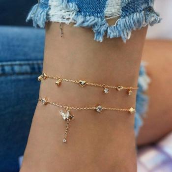 Butterfly Heart Beach Foot Jewelry Anklet