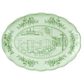 Guzzini Josephine - Plato Oval Grande en Verde Suave