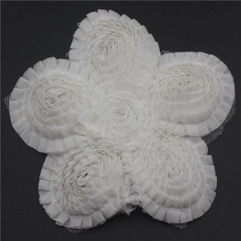 6pcs 5 Sunflower Chiffon Ruffles for Girls Dress Sewing