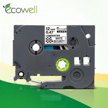 Ecowell TZe-SE4 Black on White Security Tape