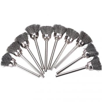 Herramienta de Limpieza de Ruedas: Cepillo de Acero Inoxidable 16mm, 10 Pcs
