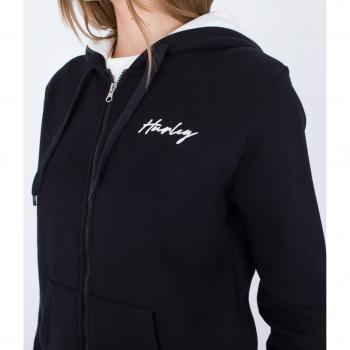 Sudadera con capucha mujer - Logo Script con cremallera | Negra | Talla S