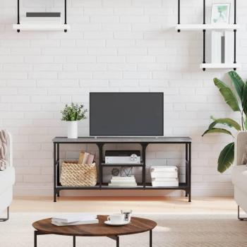 Table TV avec Étagères, Meuble Télé Rangement Salon Sonoma Gris