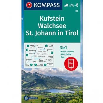 KOMPASS Wanderkarte 09 Kufstein,Walchsee,St Johann