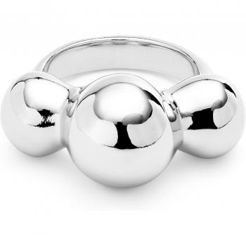 UNOde50 Sterling Silver Beaded Ring - Size 15