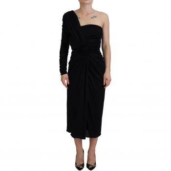 Dolce & Gabbana Elegant One-Shoulder Midi Dress - Size M