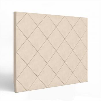 Cabecero Beige Morfeo con Líneas Delgadas 145x120 cm