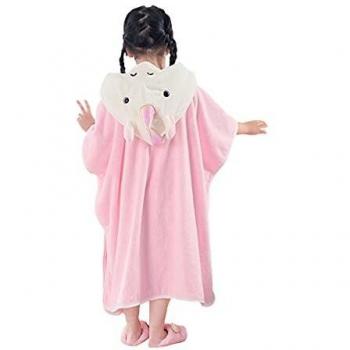 Pink Cloud Hugging Poncho‑Towel