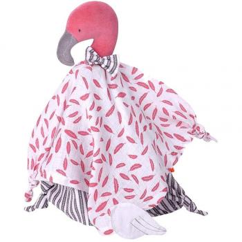 Doudou coton bio Kikadu - Flamingo