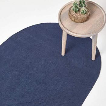 Homescapes Handmade Woven Braided Oval Rug