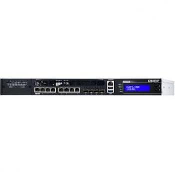 QNAP QuCPE-7012-D2166NT-64G Intel Xeon D-2166NT 4x 10GbE RJ45 ports and 4x 10GbE SFP+ ports NAS, Schwarz
