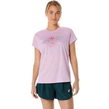 ASICS Performance Donna Maglietta sportiva top con logo Fujitrial, colore blu, taglia S