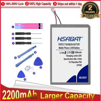 HSABAT 0 Cycle 2200 mAh – Pack de batteries pour PS4 Slim Pro avec double contrôleur Bluetooth, génération 2 (CUH‑ZCT2 / CUH‑ZCT2U)