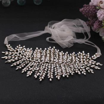 Ceinture de luxe en cristal pour robe de mariée
