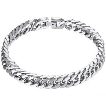 Silberner PROSTEEL Herren Armband 8 mm Breit – Edelstahl Panzerkette
