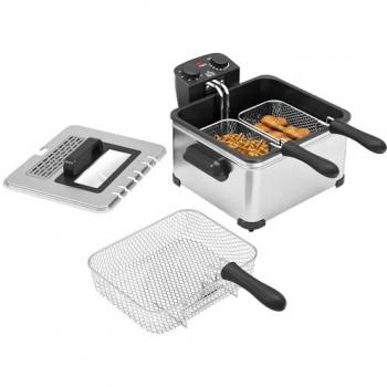 Friteuse HOMCOM 5 Litres – Thermostat et Timer Régulables, Fenêtre de Visualisation