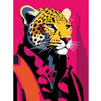 Orange Tiger Business Cat Wall Art