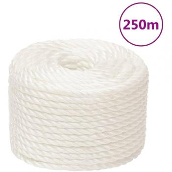 Corde de travail 16 mm 250 m blanche en polypropylène
