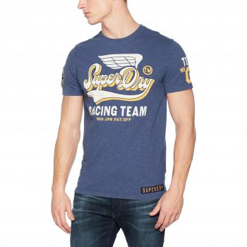 Superdry Herren T-Shirt Famous Flyers Tee, Frontier Blue NG7, X-Large