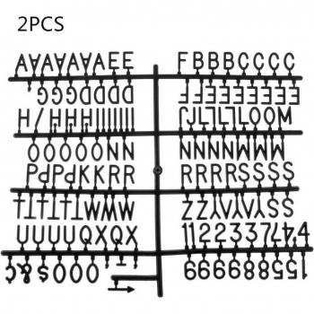 Black Felt Letter Board Characters Set - 2 Pcs with 290 Changeable Numbers