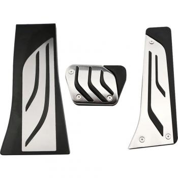 BMW X5 X6 LHD Stainless Steel Pedals Kit - Accelerator Gas Brake Footrest Cover for F15 F16 E70 E71 E72