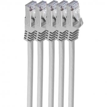 Shiverpeaks BASIC S Netzwerkkabel RJ45 Patchkabel S/FTP, PIMF, Rohkabel Cat.7 Halogenfrei VE5, 1,0m