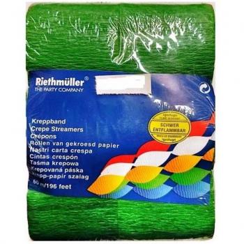 Krepppapier‑Luftschlangen, grün, One Size – Riethmüller