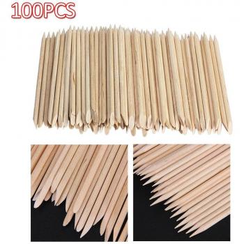 100 pcs Nail Art Cuticle Remover Sticks