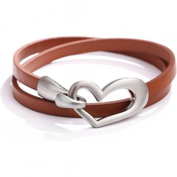 Kirykle Multi-Layer Leather Love Charm Bracelet