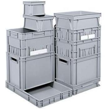 Bac gerbable 32 l - 600 x 400 x 175 mm - PP - gris
