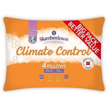4 Pack Climate Control Medium Support Pillows
