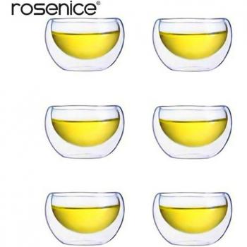 6pcs Double Wall Insulated Glass Teacups